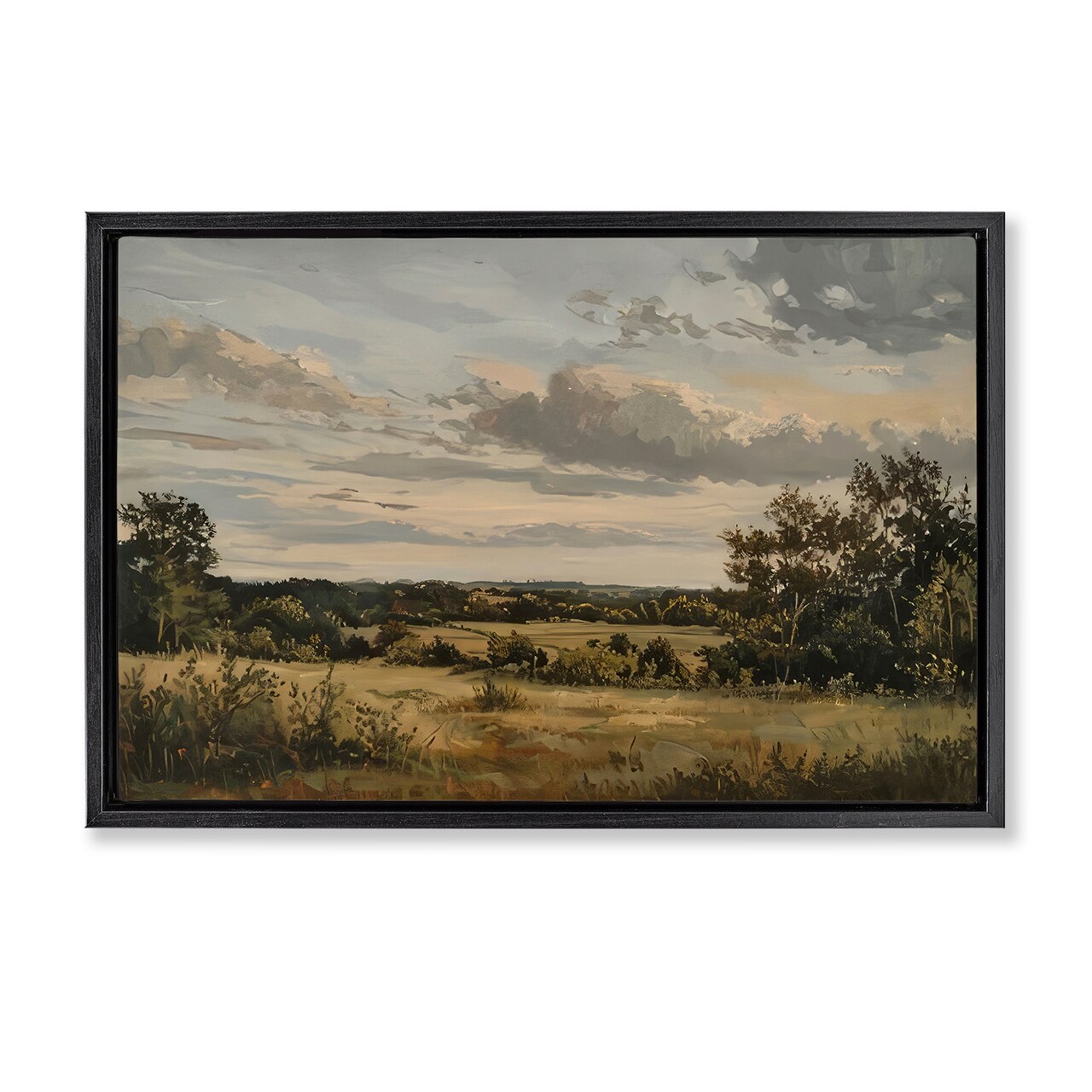 Stupell Industries Evening Light Countryside Floating Frame Design by LSR Creative Studio